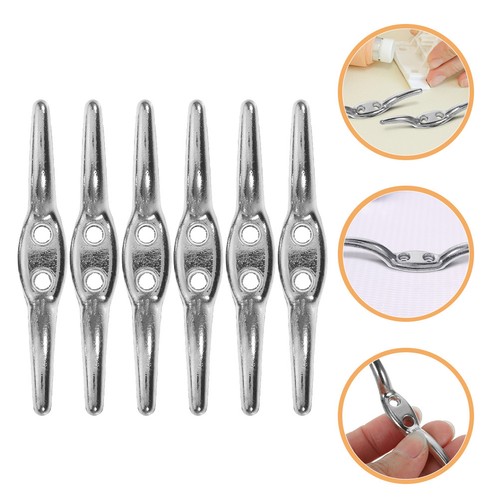 6pcs silver metal rope - silver,