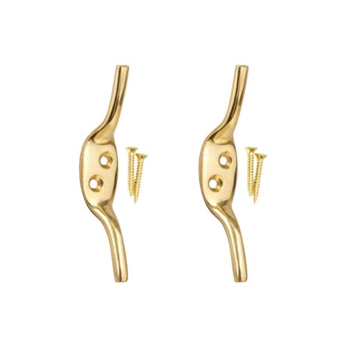 Brass cleat hooks roman - brass,